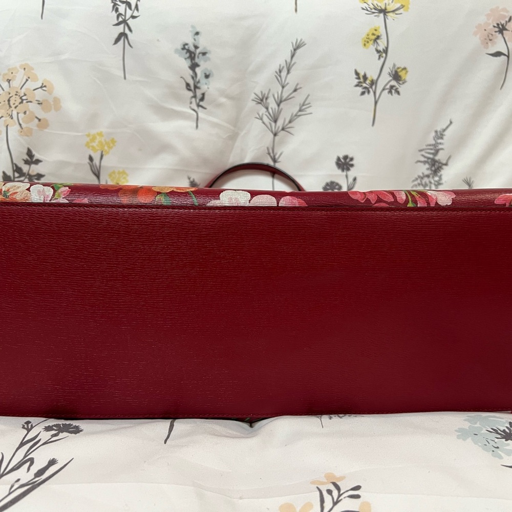 Authentic Gucci Leather Blooms Bamboo Daily Large Satchel - Picture 14 of 16